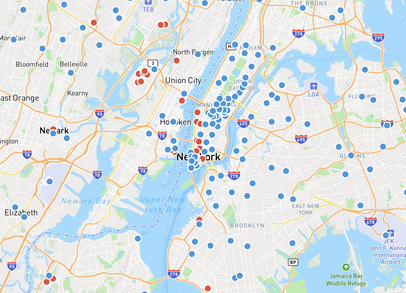 Map networks and facilities